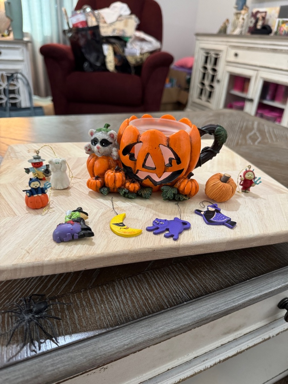 ✨✨ SOLD ✨✨Halloween Pumpkin Jack-o'-Lantern Decorative Candle Holder - Orange